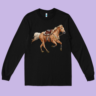 Horse Body Long Sleeve Tee Designed By Ranaportraitstore
