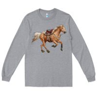Heather Grey horse body Long Sleeve Tee - RanaPortraitStore