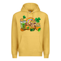 Antique Gold St. Patricks coffee cups Premium Hoodie - HowdyJamesFarm