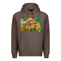Coffee St. Patricks coffee cups Premium Hoodie - HowdyJamesFarm
