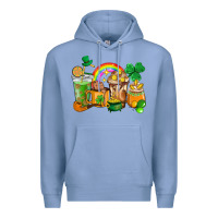 Colony Blue St. Patricks coffee cups Premium Hoodie - HowdyJamesFarm