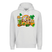 Dove Grey St. Patricks coffee cups Premium Hoodie - HowdyJamesFarm