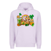 Lilac St. Patricks coffee cups Premium Hoodie - HowdyJamesFarm