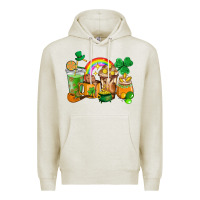 Oatmeal Heather St. Patricks coffee cups Premium Hoodie - HowdyJamesFarm