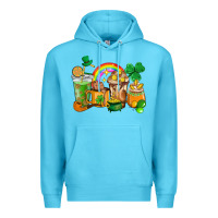Ocean Blue St. Patricks coffee cups Premium Hoodie - HowdyJamesFarm