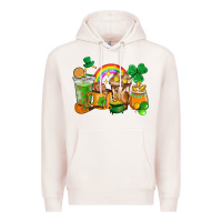 Pale Pink St. Patricks coffee cups Premium Hoodie - HowdyJamesFarm