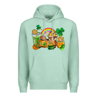 Seafoam St. Patricks coffee cups Premium Hoodie - HowdyJamesFarm