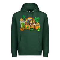 Sports Green St. Patricks coffee cups Premium Hoodie - HowdyJamesFarm