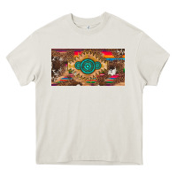 Cream western gemstone and leopard with serape licanse plate Heavy Core Tee - Artiststas