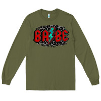 Army Green lightning bolt babe Long Sleeve Tee - Jasminsmagicworld