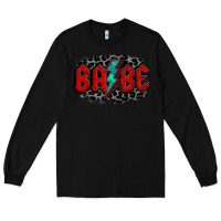 Black lightning bolt babe Long Sleeve Tee - Jasminsmagicworld