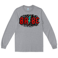 Heather Grey lightning bolt babe Long Sleeve Tee - Jasminsmagicworld