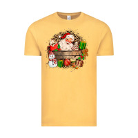 Vintage Mustard Santa Vintage Tee - MaliasSmallBusiness