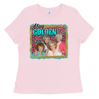 Bubblegum Pink golden girls stay golden Ladies Tee - AdoDesignShop