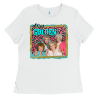White golden girls stay golden Ladies Tee - AdoDesignShop