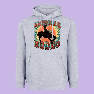 American Rodeo Heavyweight Hoodie Designed By Fadigitalartstudio