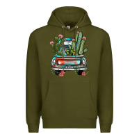 Army Green farm truck, Premium Hoodie - JahusDesignShop