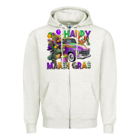 Happy Mardi Gras Truck Zipper Hoodie | Teevron