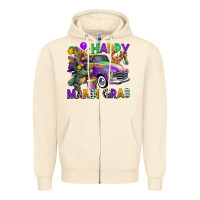 Sandshell happy mardi gras truck Zipper Hoodie - CowGirlArtShop