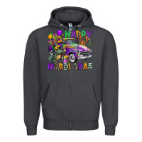 Smoke happy mardi gras truck Zipper Hoodie - CowGirlArtShop