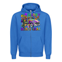 True Royal happy mardi gras truck Zipper Hoodie - CowGirlArtShop