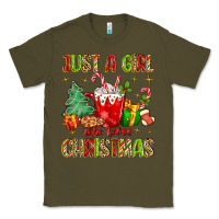 Army Green just a girl who loves christmas Classic Tee - MaliasSmallBusiness