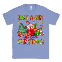Colony Blue just a girl who loves christmas Classic Tee - MaliasSmallBusiness