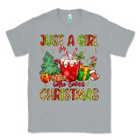 Heather Grey just a girl who loves christmas Classic Tee - MaliasSmallBusiness