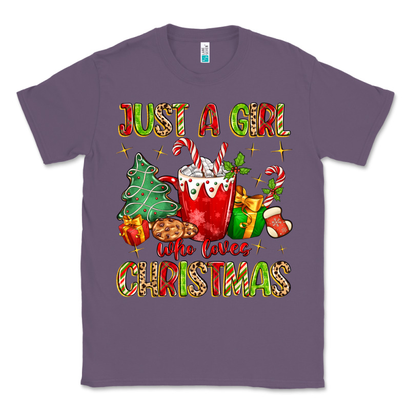 Just A Girl Who Loves Christmas Classic Tee by MaliasSmallBusiness | Teevron