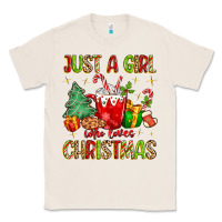 Natural just a girl who loves christmas Classic Tee - MaliasSmallBusiness