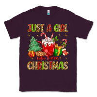 Plum just a girl who loves christmas Classic Tee - MaliasSmallBusiness