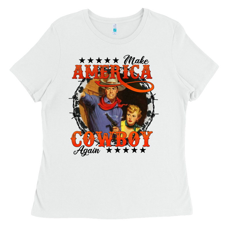 Make America Cowboy Again Ladies Tee by AdoDesignShop | Teevron
