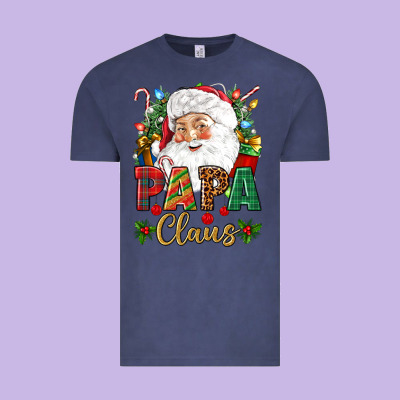 Papa Claus Christmas Vintage Tee Designed By Nancycooperartshop
