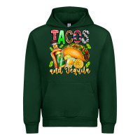 Forest Green Tacos And Tequila Urban Hoodie - CowhideDigitalArt