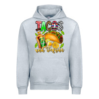 Heather Grey Tacos And Tequila Urban Hoodie - CowhideDigitalArt