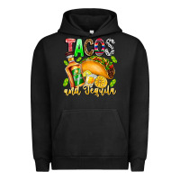 Pigment Black Tacos And Tequila Urban Hoodie - CowhideDigitalArt