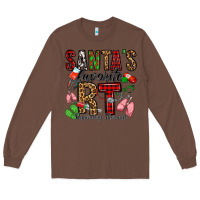 Chestnut santa's favorite rt respiratory therapist Long Sleeve Tee - Jasminsmagicworld