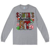 Heather Grey santa's favorite rt respiratory therapist Long Sleeve Tee - Jasminsmagicworld