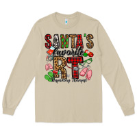Mushroom santa's favorite rt respiratory therapist Long Sleeve Tee - Jasminsmagicworld