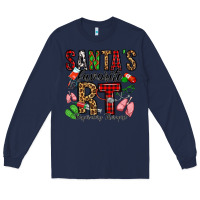 Navy santa's favorite rt respiratory therapist Long Sleeve Tee - Jasminsmagicworld