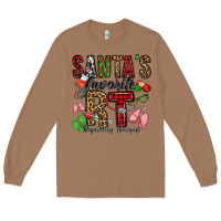 Toasted Coconut santa's favorite rt respiratory therapist Long Sleeve Tee - Jasminsmagicworld