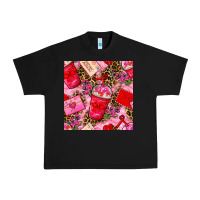 Black valentines day coffee cups and love letter with xoxo and leopard seaml Urban Heavy Tee - BundleAndBundleShop