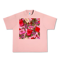 Salmon valentines day coffee cups and love letter with xoxo and leopard seaml Urban Heavy Tee - BundleAndBundleShop