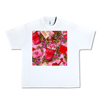 White valentines day coffee cups and love letter with xoxo and leopard seaml Urban Heavy Tee - BundleAndBundleShop