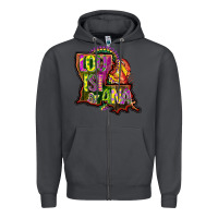 Smoke louisiana map Zipper Hoodie - CowGirlArtShop
