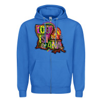 True Royal louisiana map Zipper Hoodie - CowGirlArtShop