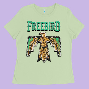 Freebird Native American Ladies Tee Designed By Adodesignshop