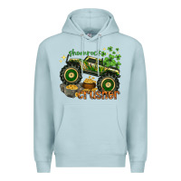 Blue Mist shamrock crusher st. patrick's day Premium Hoodie - HowdyJamesFarm
