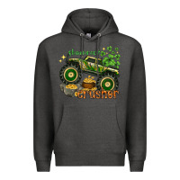 Charcoal Heather shamrock crusher st. patrick's day Premium Hoodie - HowdyJamesFarm