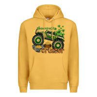 Mustard shamrock crusher st. patrick's day Premium Hoodie - HowdyJamesFarm